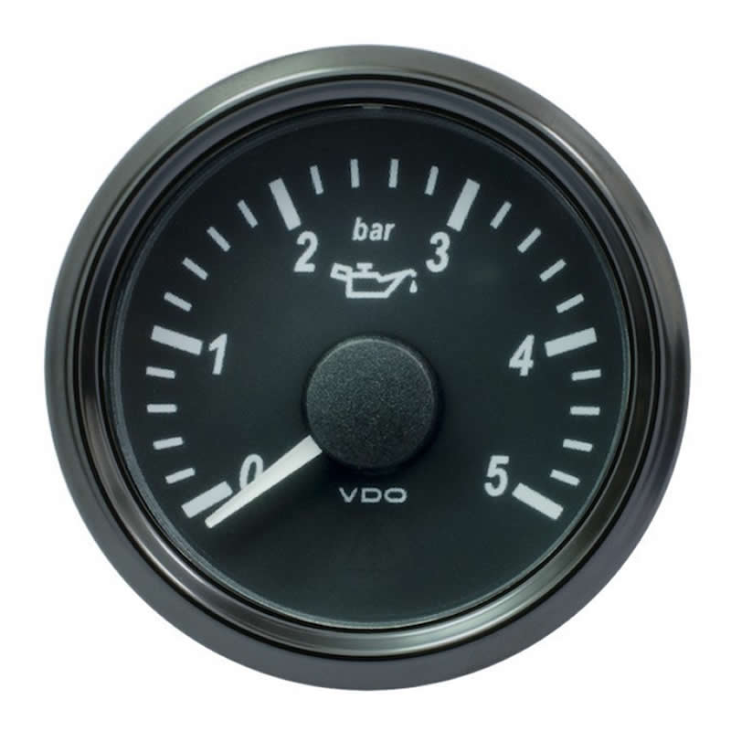 VDO SingleViu 0248 Engine Oil Pressure 5Bar Black 52mm gauge